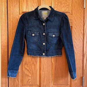 Charlotte Russe Women's Cropped Denim Jacket Blue Size S Casual